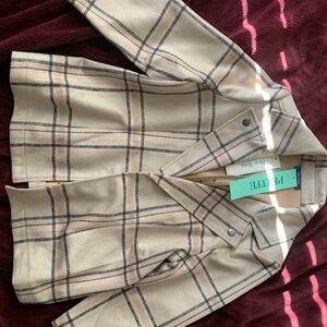 Beige Plaid Blazer
